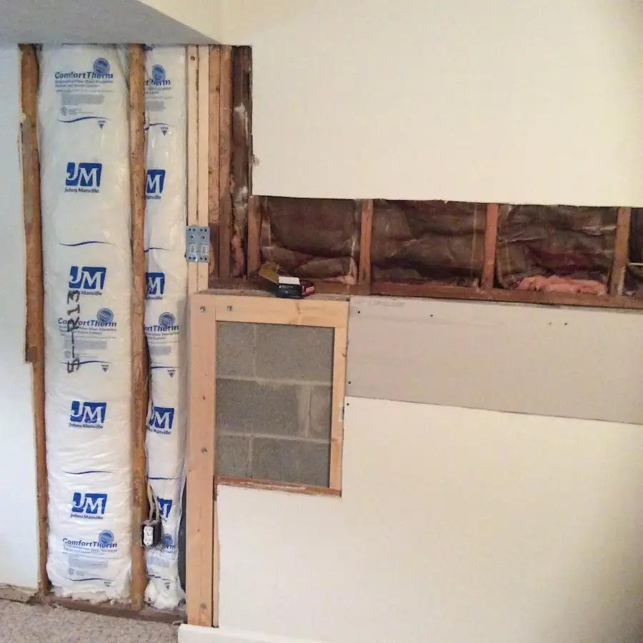Wall insulation replacement during Structural Drying in Covedale